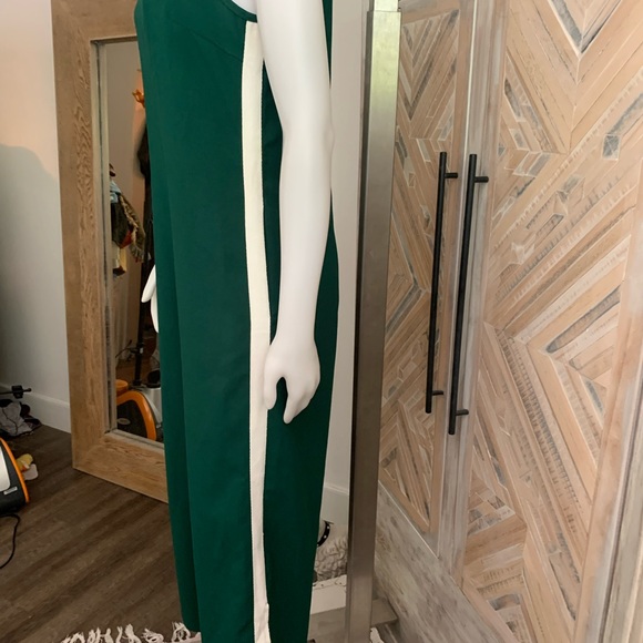 Naked by V green wide leg cotton romper. - Picture 4 of 6